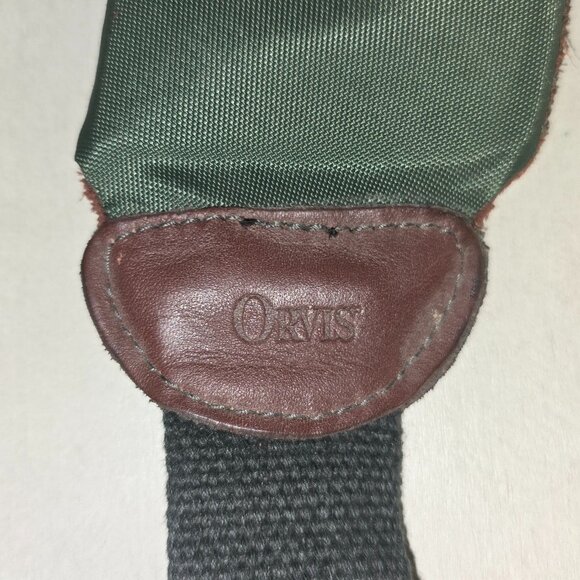 Orvis Replacement Strap Green And Brown Leather With Large Padded Shoulder Pad - Picture 3 of 3